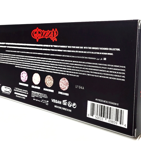 Rock & Roll Beauty Ozzy Osbourne Metal Flake Eyeshadow Kit of 4 NIB - Picture 12 of 14